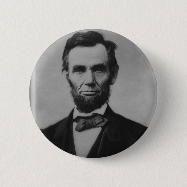 Badge Rond 5 Cm Bouton d'Abraham Lincoln (Devant)