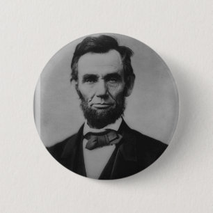 Badge Rond 5 Cm Bouton d'Abraham Lincoln