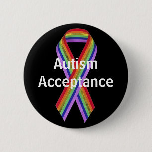 Badge Rond 5 Cm Bouton d'acceptation d'autisme