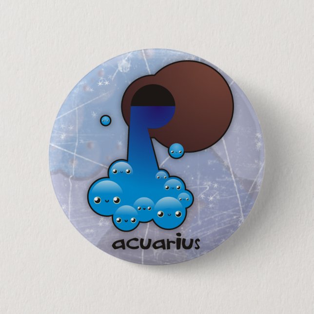 Badge Rond 5 Cm Bouton d'Acuarius (Devant)