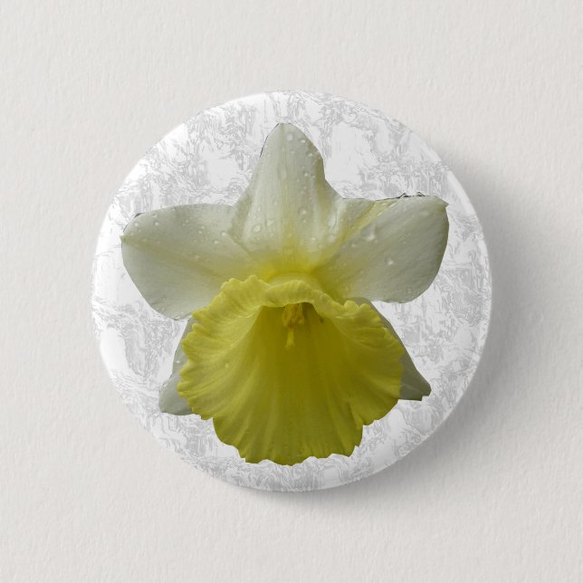 Badge Rond 5 Cm Bouton Daffodil (Devant)