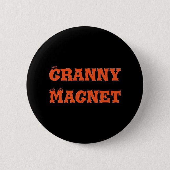 Badge Rond 5 Cm Bouton d'aimant de mamie (Devant)