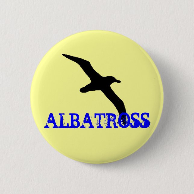 Badge Rond 5 Cm Bouton d'albatros (Devant)
