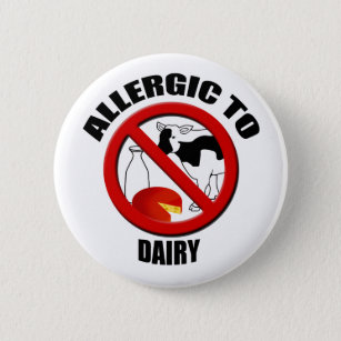 Badge Rond 5 Cm Bouton d'alerte Médicale d'allergie au lait