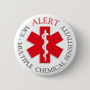 Badge Rond 5 Cm Bouton d'alerte Médicale MCS