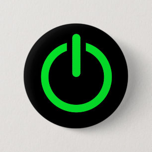 Badge Rond 5 Cm Bouton d'alimentation