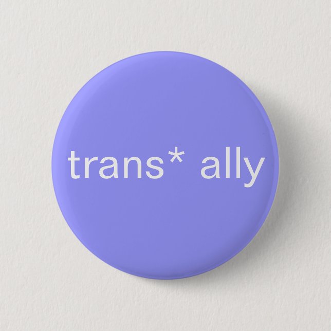 Badge Rond 5 Cm bouton d'allié de trans* (Devant)