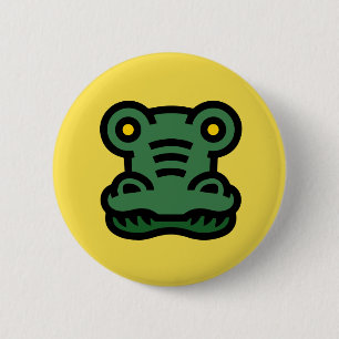Badge Rond 5 Cm Bouton d'alligator