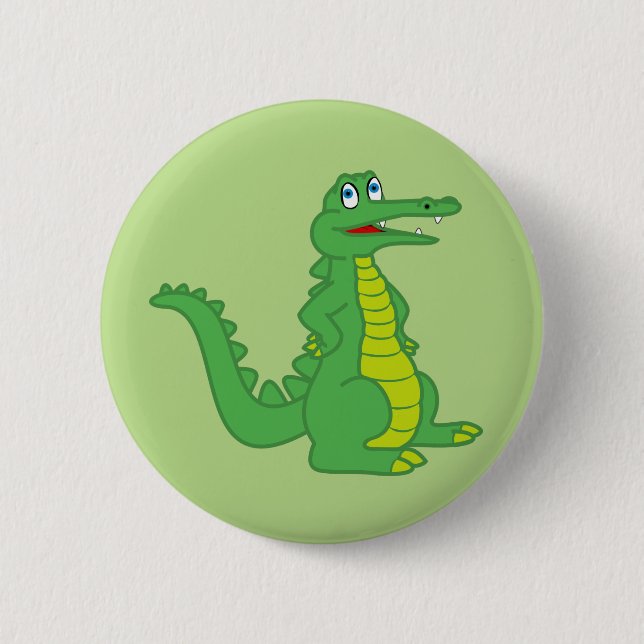 Badge Rond 5 Cm Bouton d'alligator (Devant)