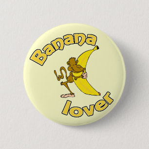 Badge Rond 5 Cm Bouton d'amant de banane