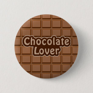 Badge Rond 5 Cm Bouton d'amant de chocolat