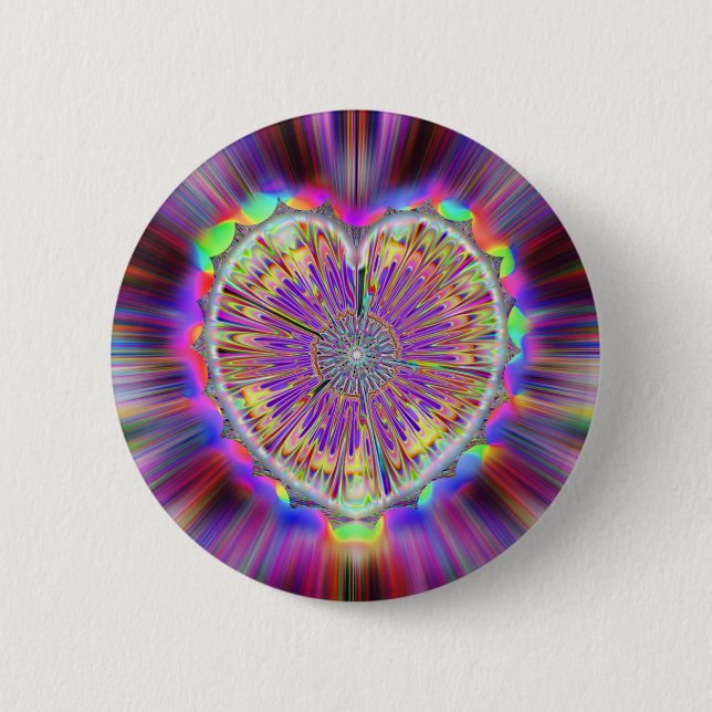 Badge Rond 5 Cm Bouton d'amour (Devant)