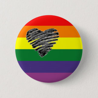 Badge Rond 5 Cm Bouton d'amour d'arc-en-ciel