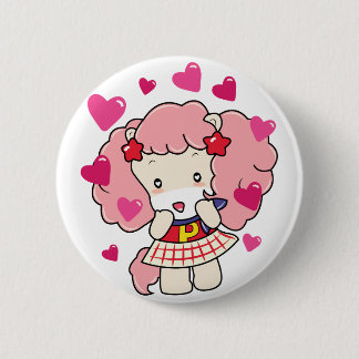 Badge Rond 5 Cm Bouton d'amour de Kawaii de poney d'Osharena