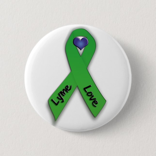Badge Rond 5 Cm Bouton d'amour de Lyme (Devant)