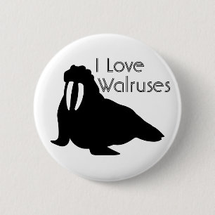 Badge Rond 5 Cm Bouton d'amour de morse