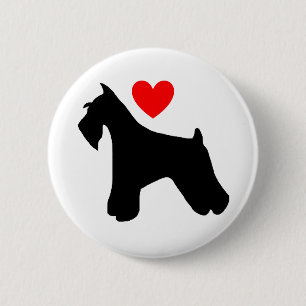 Badge Rond 5 Cm Bouton d'amour de Schnauzer