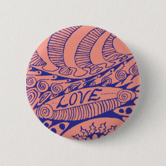 Badge Rond 5 Cm Bouton d'amour des années 60