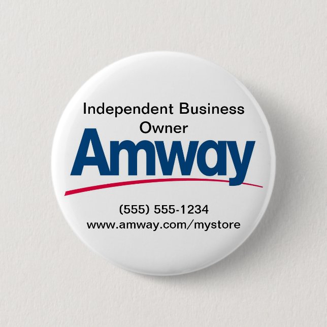Badge Rond 5 Cm Bouton d'Amway (Devant)