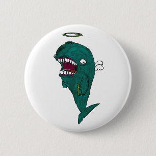 Badge Rond 5 Cm Bouton d'ange de baleine