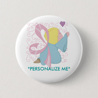 Badge Rond 5 Cm Bouton d'ange de cancer du sein