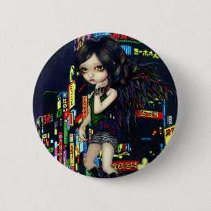 Badge Rond 5 Cm Bouton "d'ange de Shinjuku"