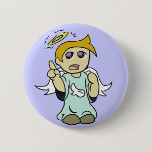 Badge Rond 5 Cm Bouton d'ange d'épaule
