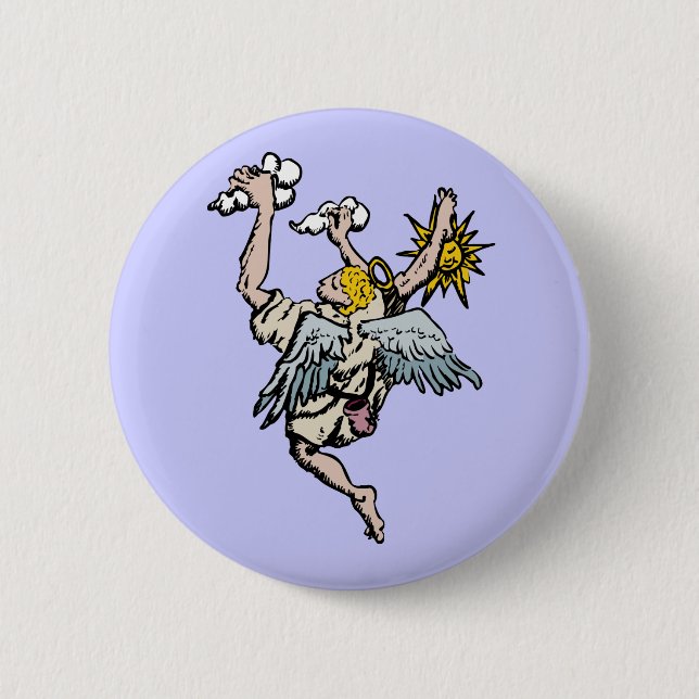 Badge Rond 5 Cm Bouton d'ange d'escalade (Devant)