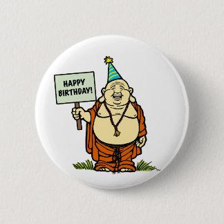 Badge Rond 5 Cm Bouton d'anniversaire de Bouddha