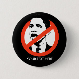 Badge Rond 5 Cm Bouton d'Anti-Obama/customisé
