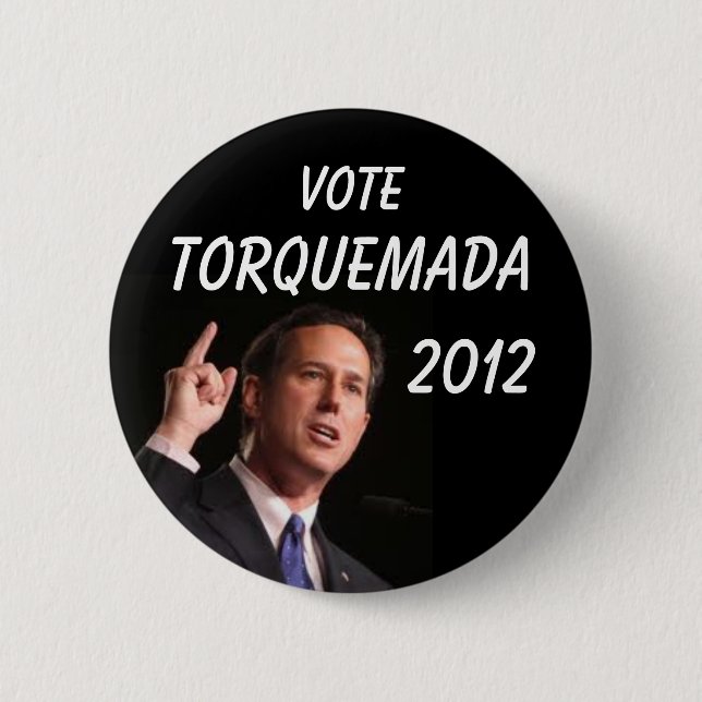 Badge Rond 5 Cm Bouton d'Anti-Rick Santorum (Devant)