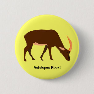 Badge Rond 5 Cm Bouton d'antilope