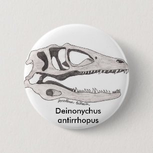 Badge Rond 5 Cm Bouton d'antirrhopus de Deinonychus