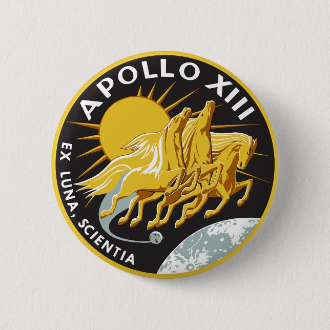 Badge Rond 5 Cm Bouton d'Apollo 13 (Devant)