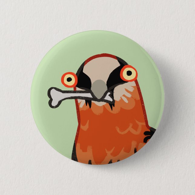 Badge Rond 5 Cm Bouton d'appétit osseux (Devant)