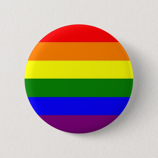 Badge Rond 5 Cm Bouton d'arc-en-ciel (Devant)