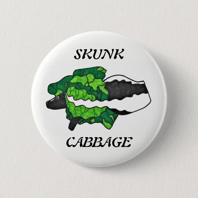 Badge Rond 5 Cm Bouton d'art de chou de mouffette (Devant)