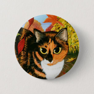 Badge Rond 5 Cm Bouton d'art de récolte de feuille d'automne