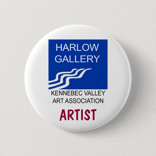 Badge Rond 5 Cm Bouton d'artiste de galerie de Harlow (Devant)