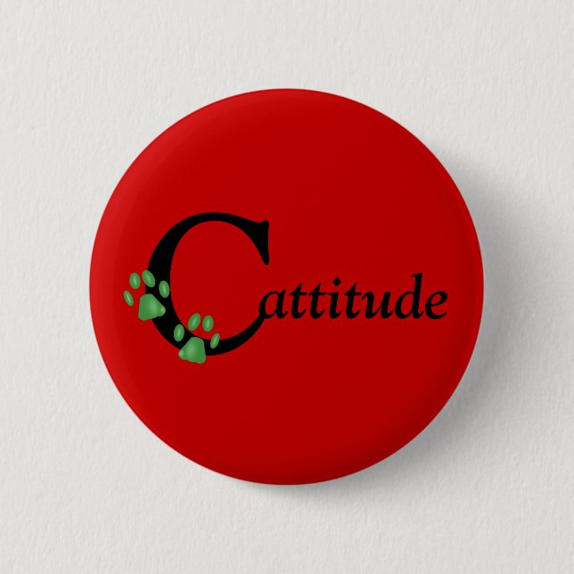 Badge Rond 5 Cm Bouton d'assiette des pattes Kitty (Devant)