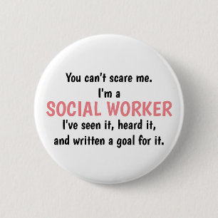 Badge Rond 5 Cm Bouton d'assistant social