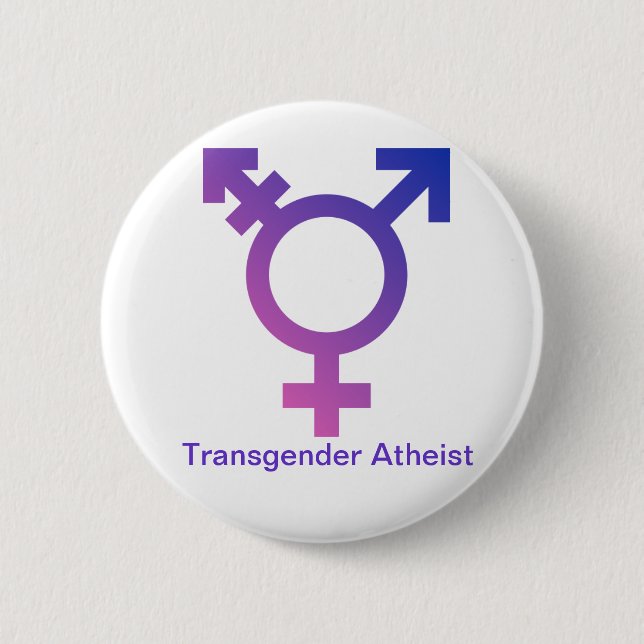 Badge Rond 5 Cm Bouton d'athée de transsexuel (Devant)