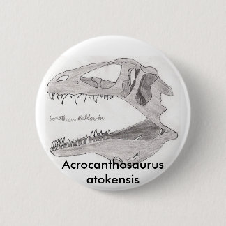 Badge Rond 5 Cm Bouton d'atokensis d'Acrocanthosaurus