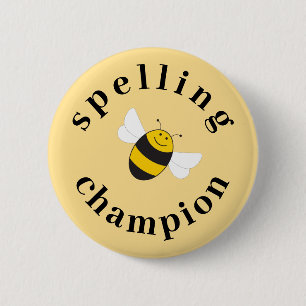 Badge Rond 5 Cm Bouton d'attribution du prix du champion d'abeille