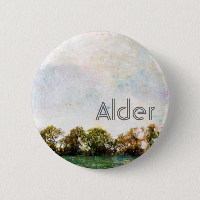 Badge Rond 5 Cm Bouton d'aulne (Devant)
