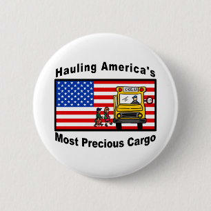 Badge Rond 5 Cm Bouton d'autobus scolaire - customisé