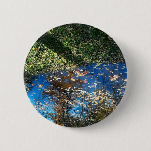 Badge Rond 5 Cm Bouton d'automne Miroir Mirror
