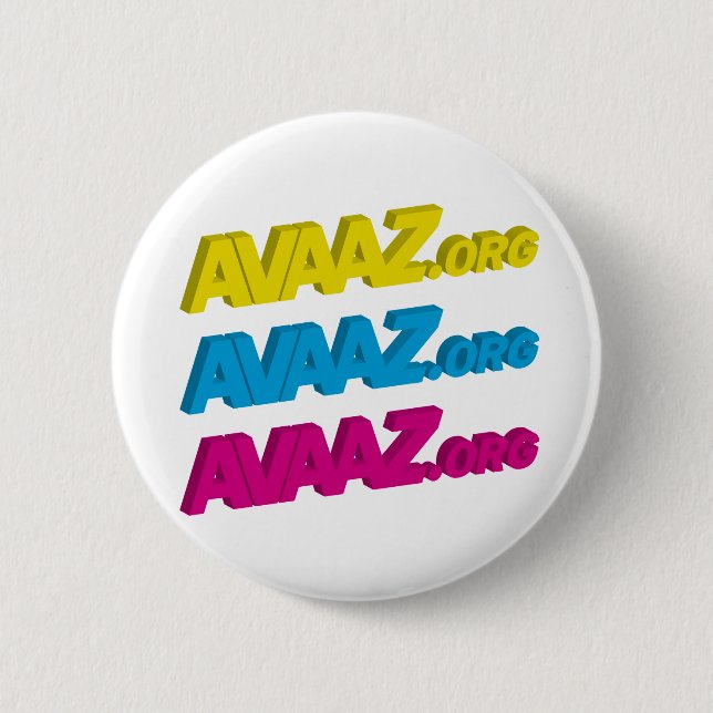 Badge Rond 5 Cm Bouton d'Avaaz (Devant)