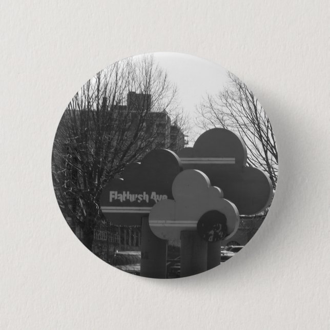 BADGE ROND 5 CM BOUTON D'AVENUE DE FLATBUSH (Devant)