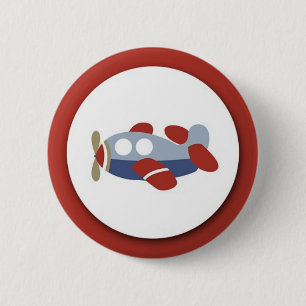 Badge Rond 5 Cm Bouton d'avion